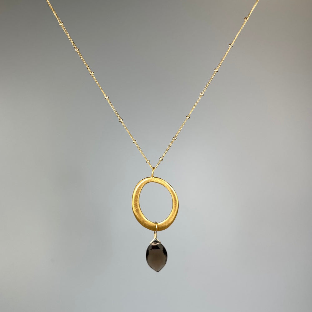 Smoky Quartz Oval Pendant - Heart of the Home PA