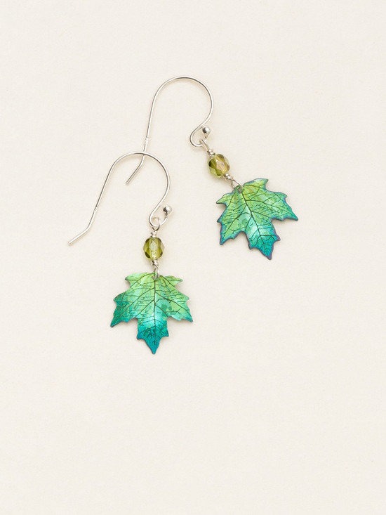 Sugar Maple Earrings in Green - Heart of the Home PA