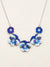 Garden Pansy Classic Necklace in Bonnie Blue - Heart of the Home PA