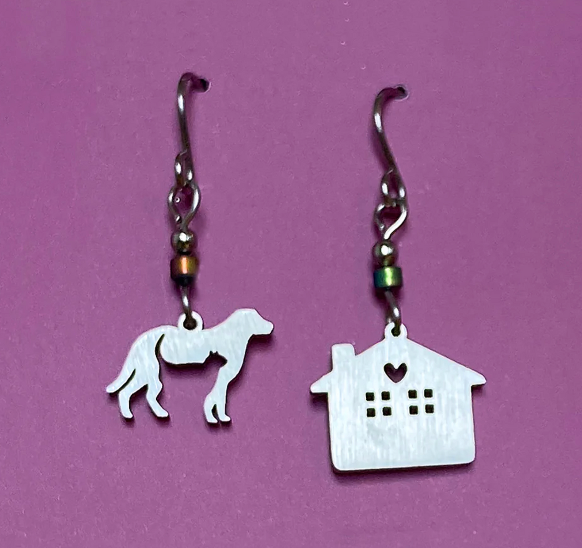 Dog and Cat at Home Earrings - Heart of the Home PA
