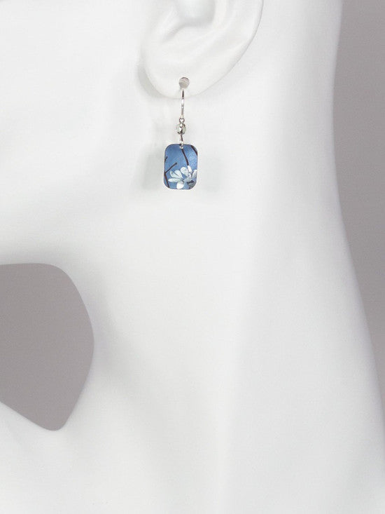 Blooming Lotus Earrings in Blue - Heart of the Home PA
