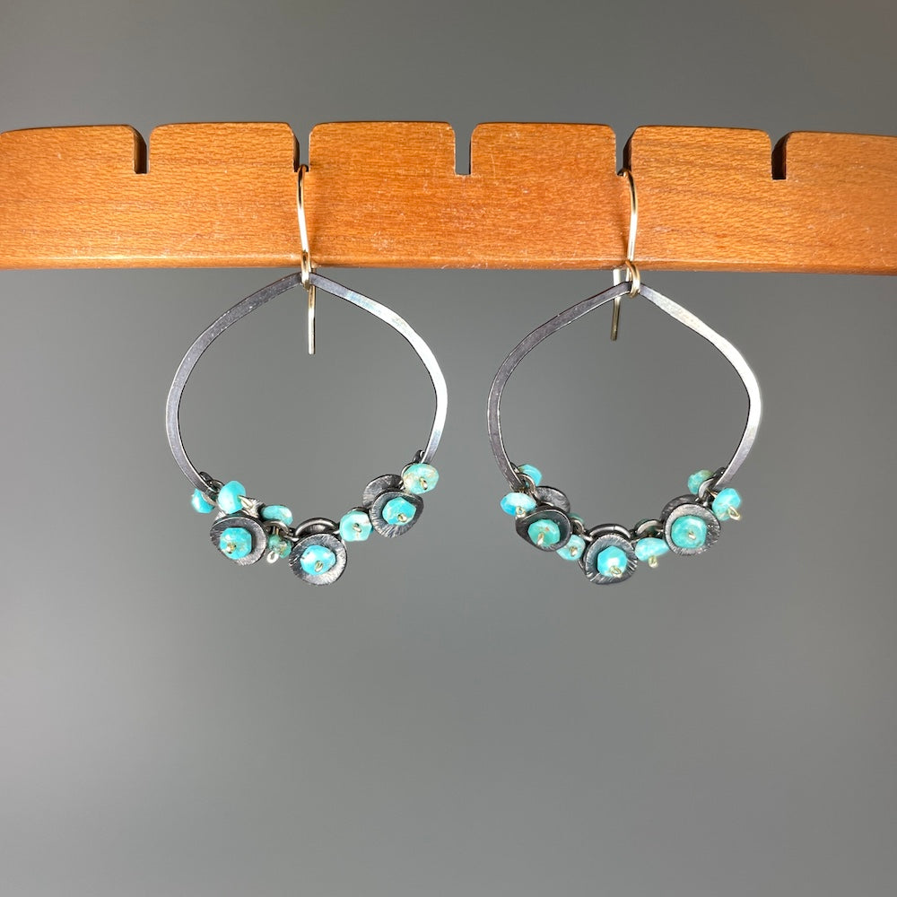 Turquoise Swag Earrings - Heart of the Home PA