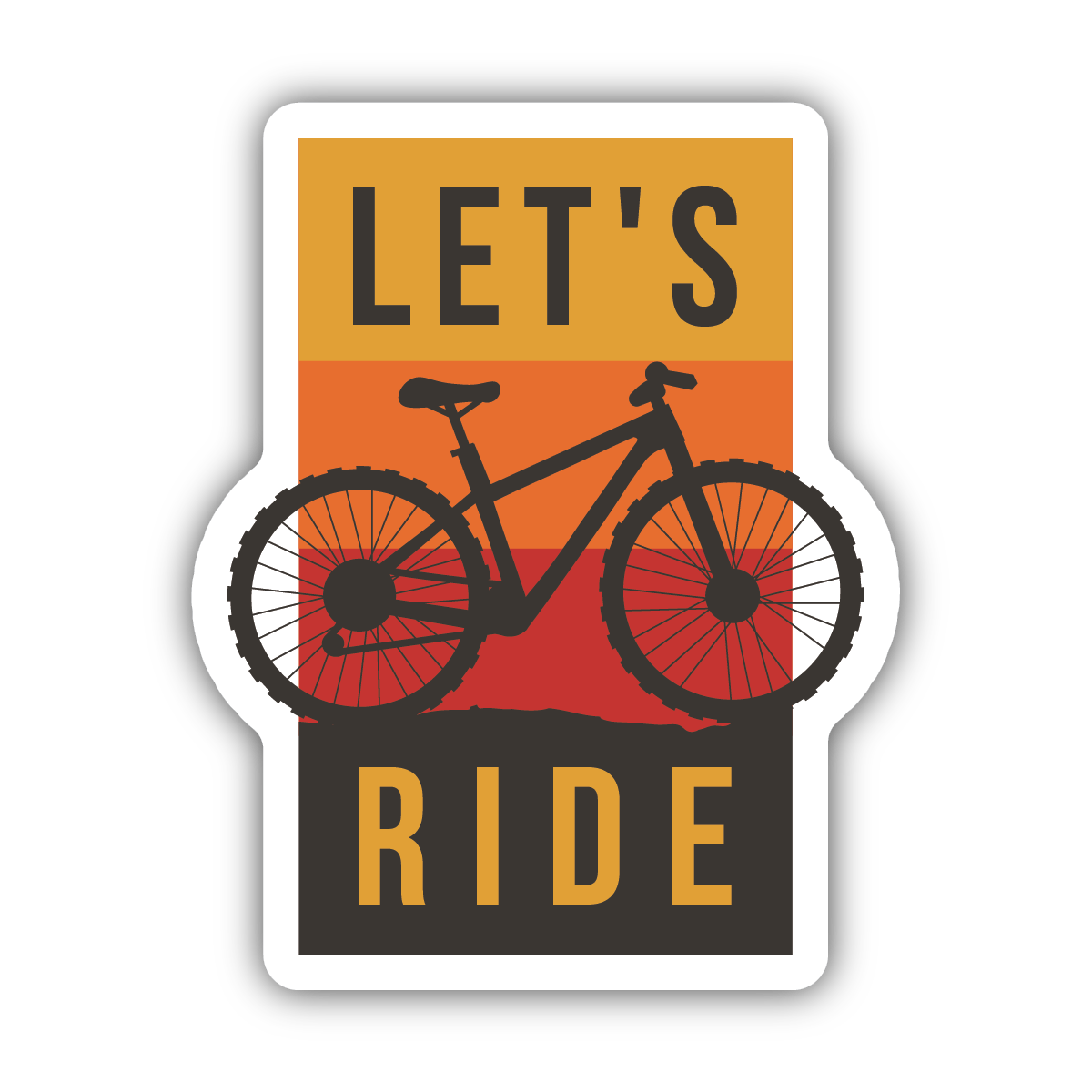 Let's Ride Bicycle Sticker - Heart of the Home PA