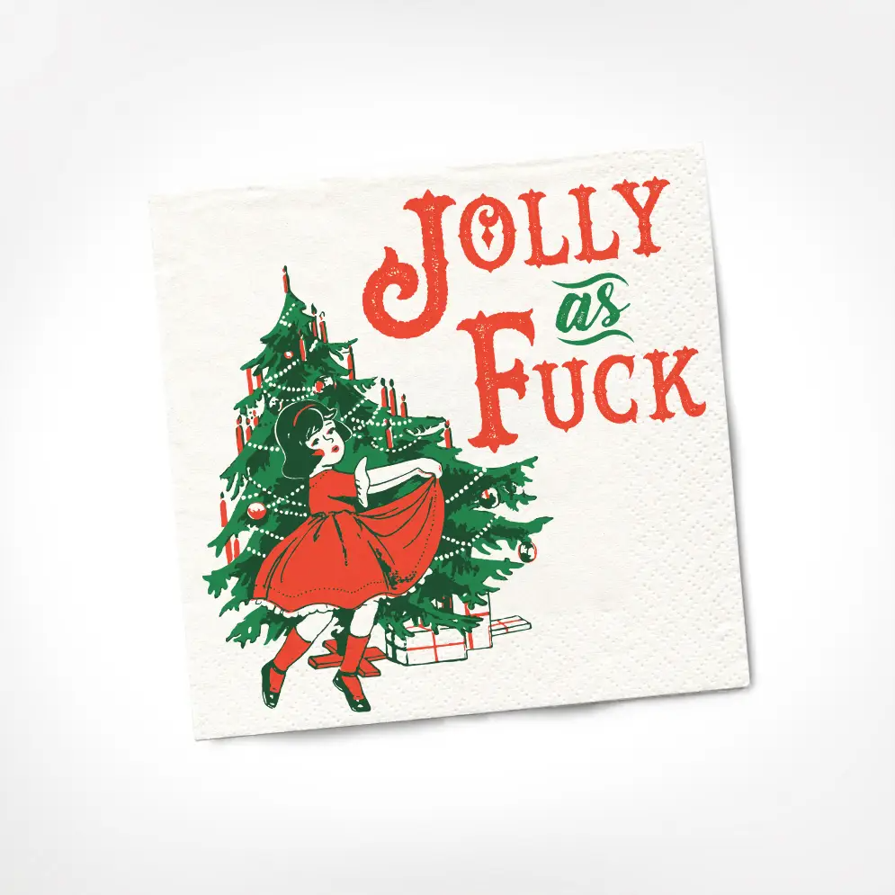Jolly As F*ck Christmas Napkins - Heart of the Home PA