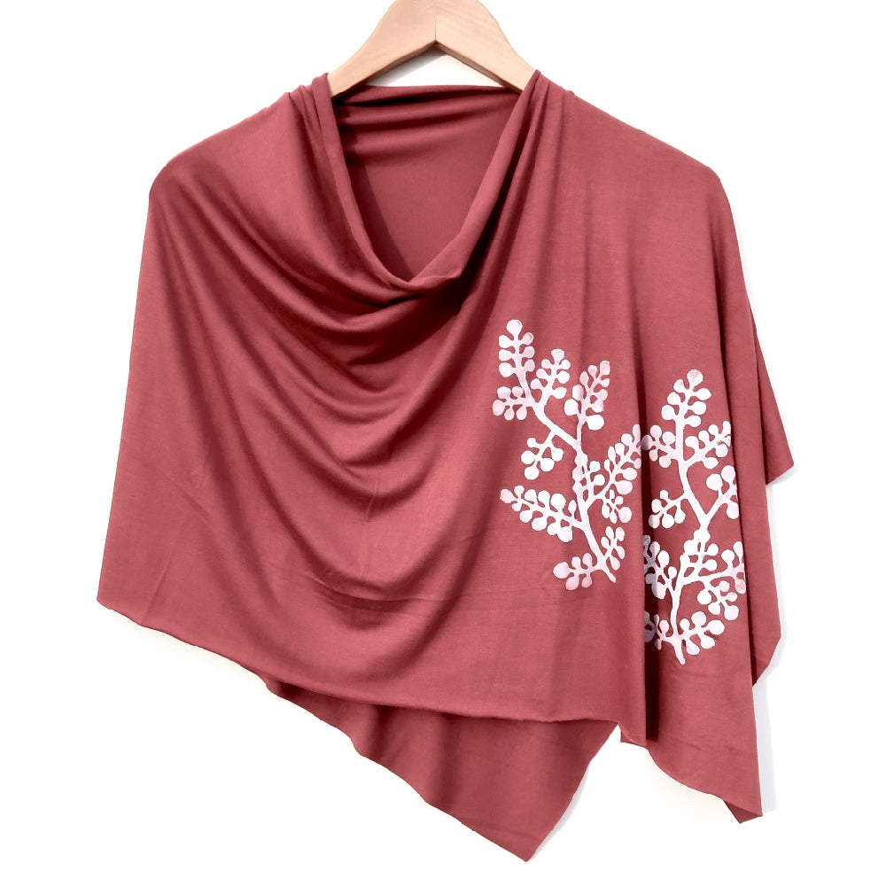 Berry Branch Poncho in Cinnamon - Heart of the Home PA