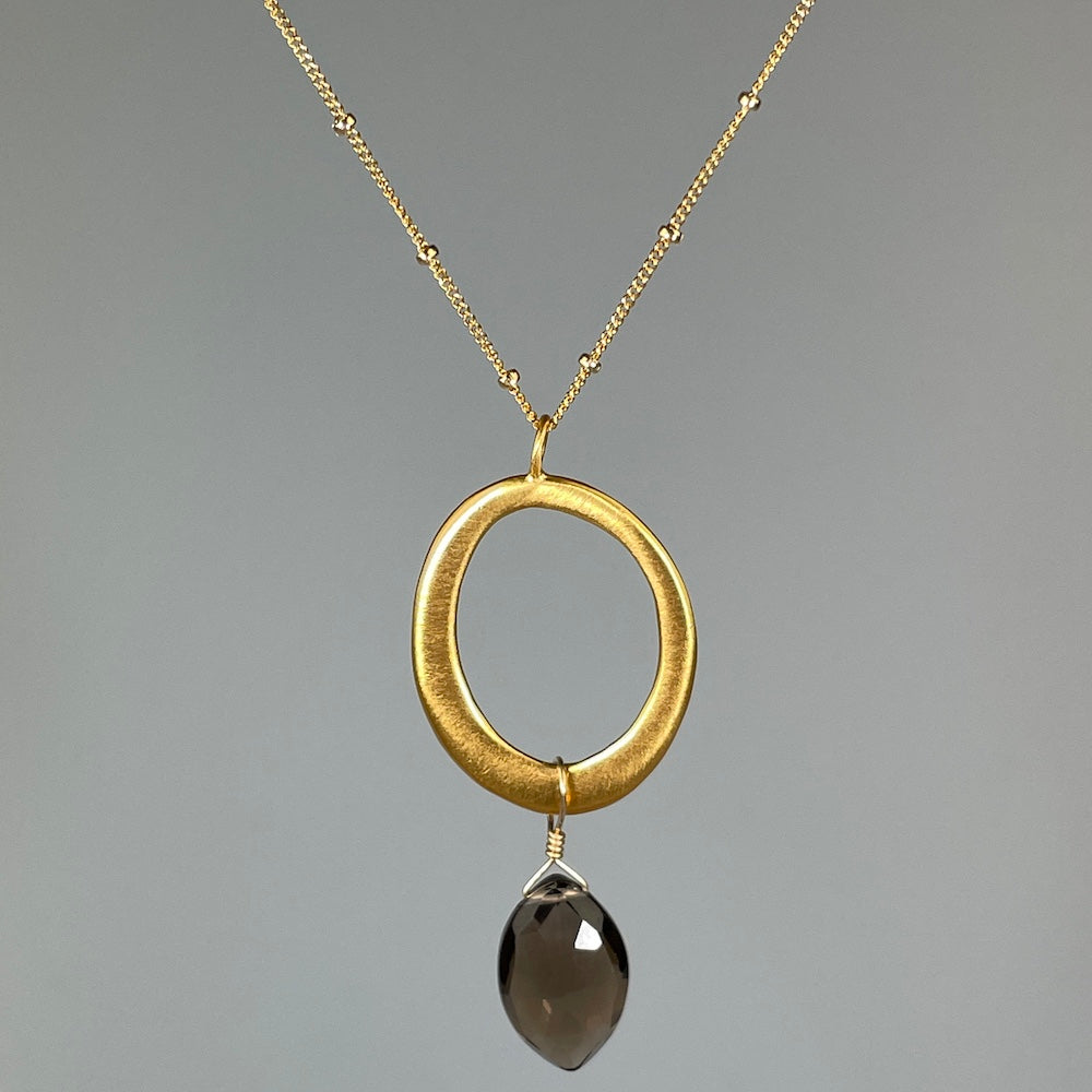 Smoky Quartz Oval Pendant - Heart of the Home PA