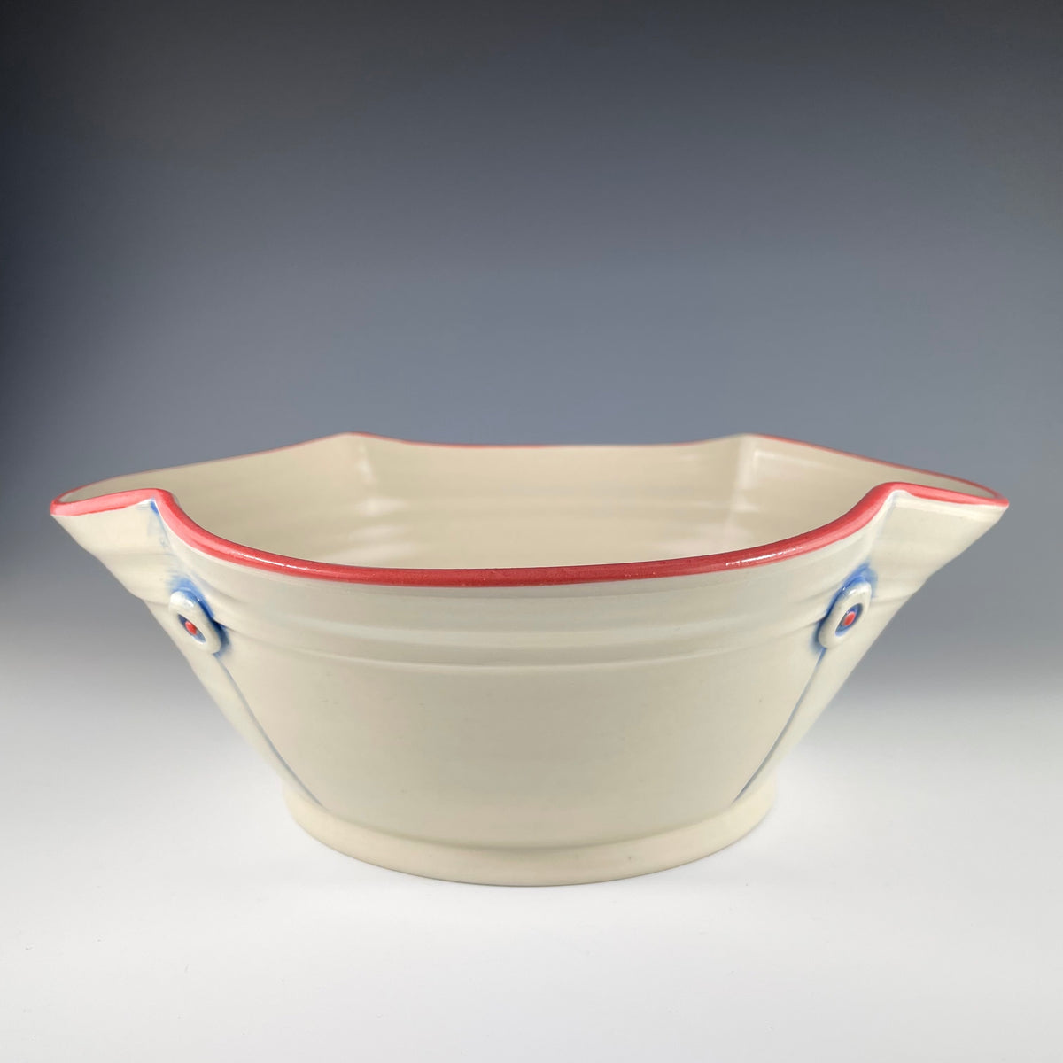 Button Serving Bowl in Vanilla - Heart of the Home PA