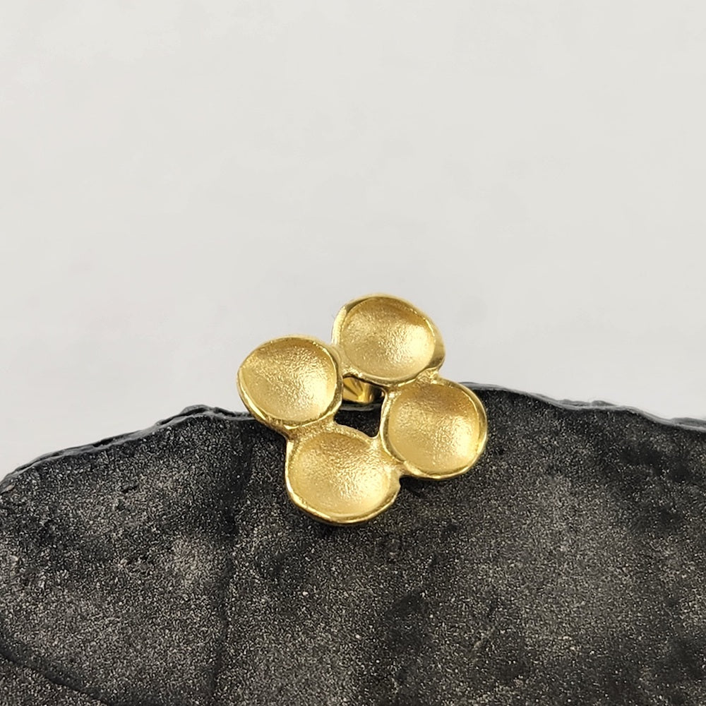 Clover Pod Gold Vermeil Earrings - Heart of the Home PA