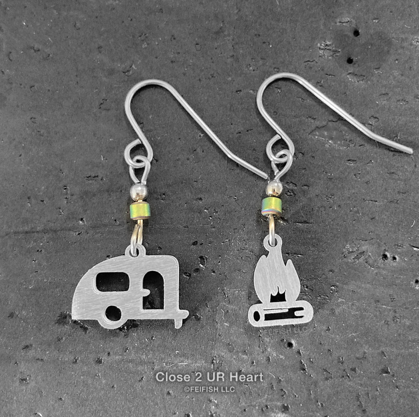 Camping Earrings - Heart of the Home PA