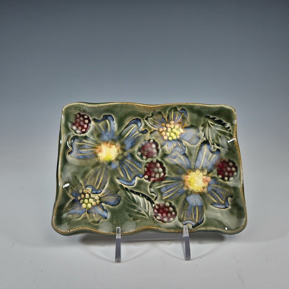 Vicki Gill - Ceramic Sponge Holder (Green) - Grovewood Gallery