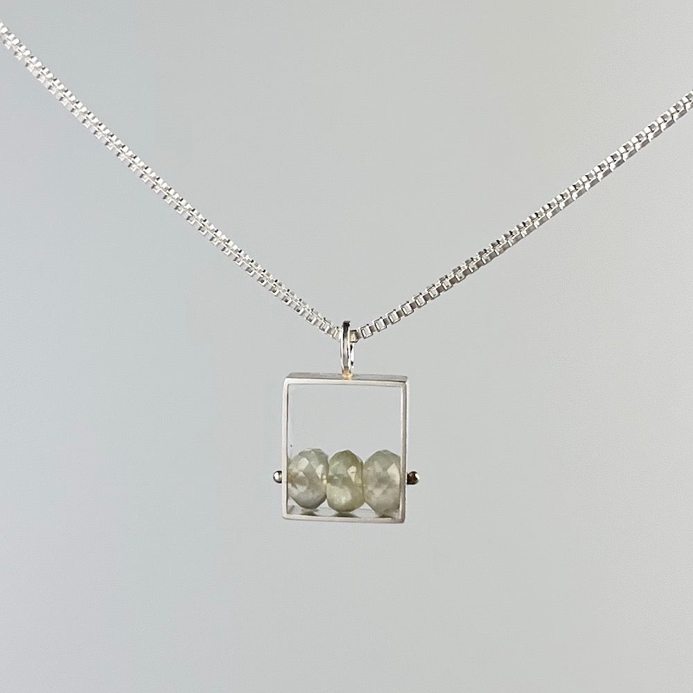 Prehnite Geometry Pendant - Heart of the Home PA