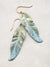Free Spirit Feather Earrings in Sage - Heart of the Home PA
