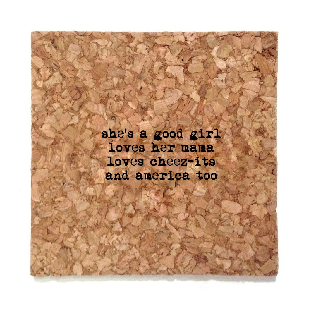 Loves Cheez-its Mistaken Lyrics Coaster - Heart of the Home PA
