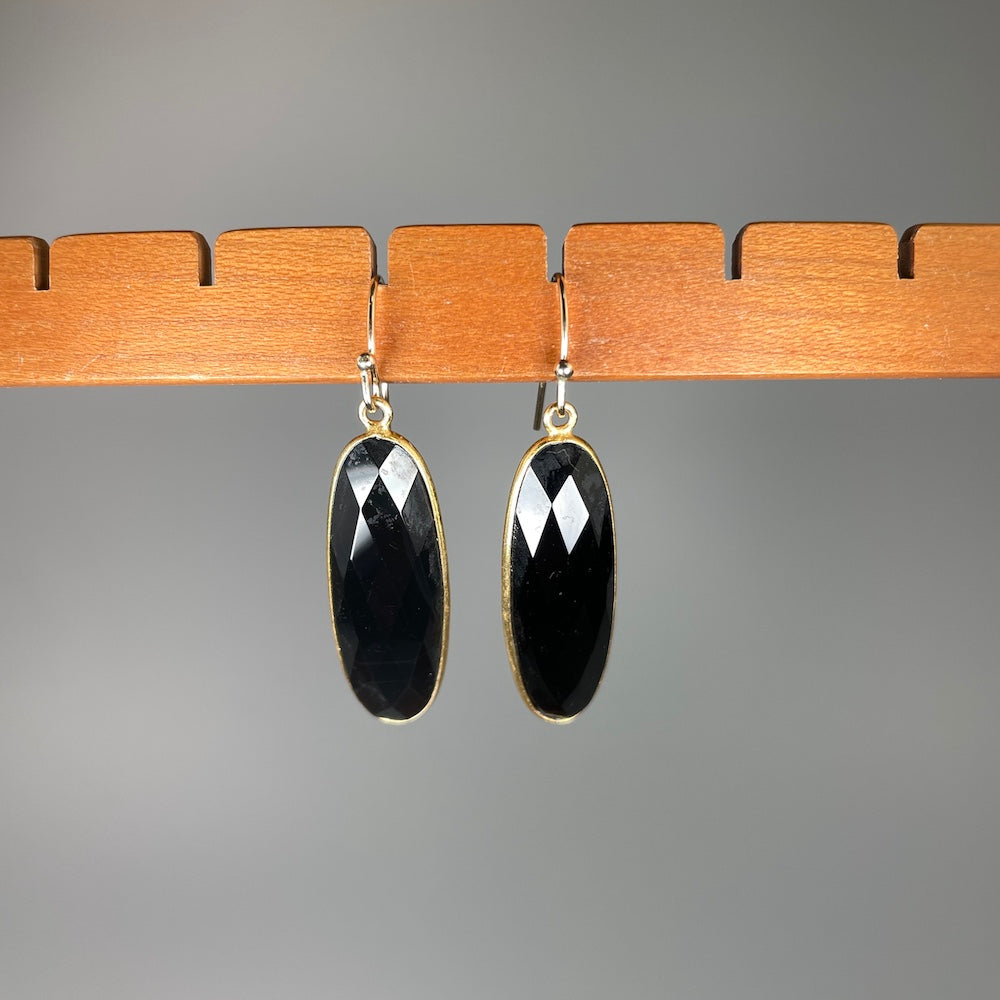 Black Onyx Oval Earrings - Heart of the Home PA