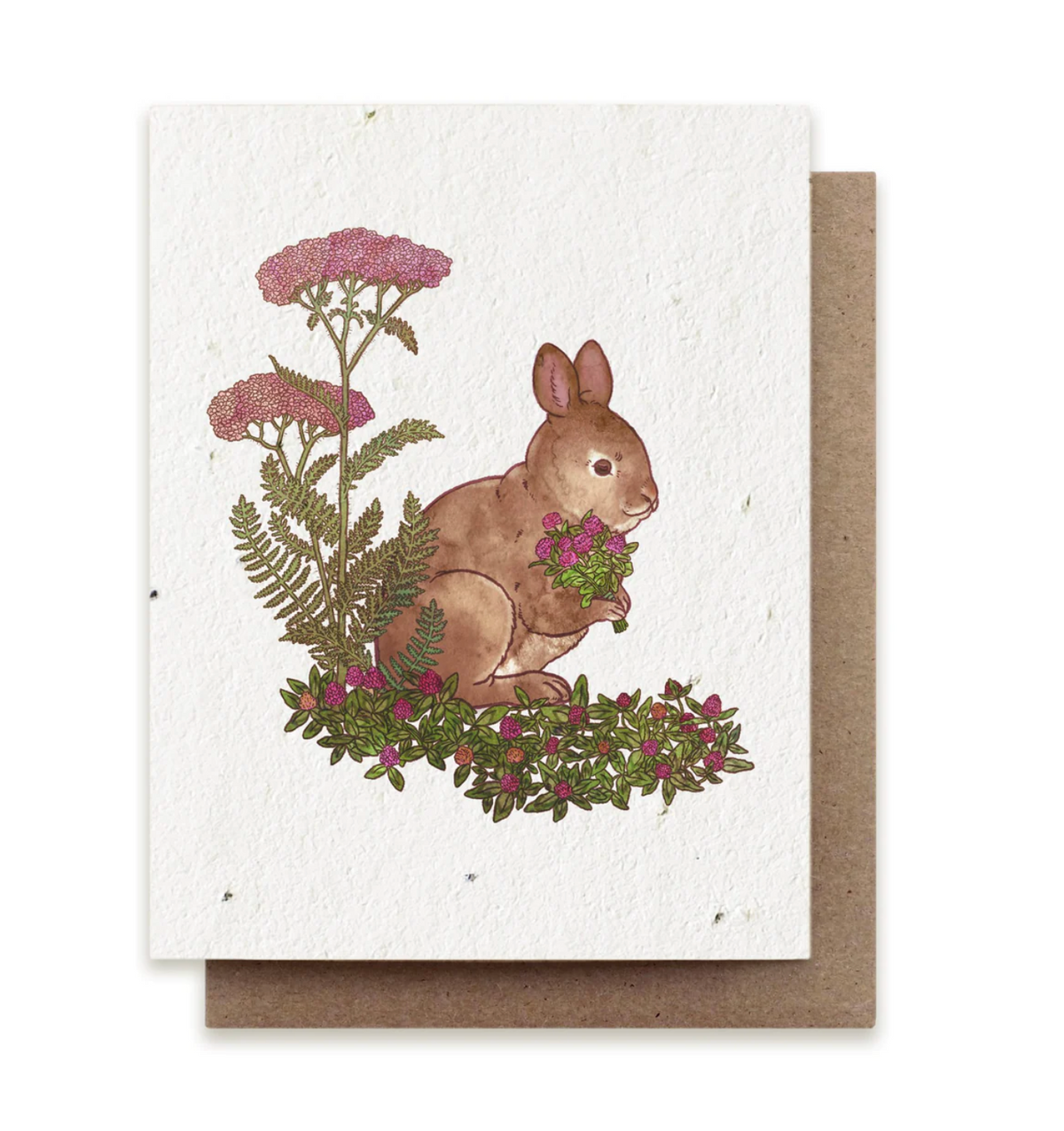 Rabbit Gathering Herbs Plantable Herb Seed Card - Heart of the Home PA