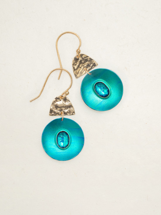 Royal Moon Earrings in Teal - Heart of the Home PA