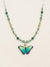 Bella Butterfly Beaded Necklace in Green Flash - Heart of the Home PA