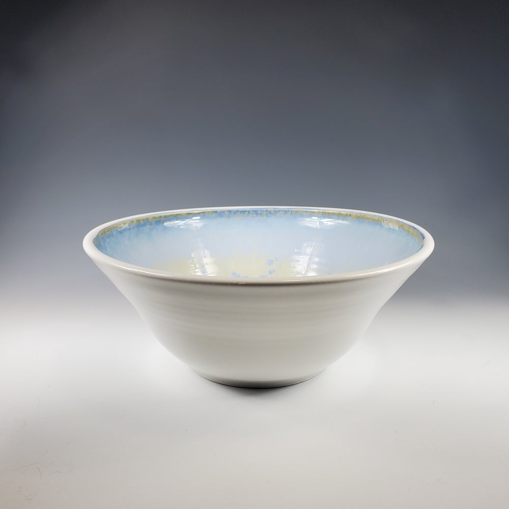 Small Serving Bowl in Ivory White Blue - Heart of the Home PA