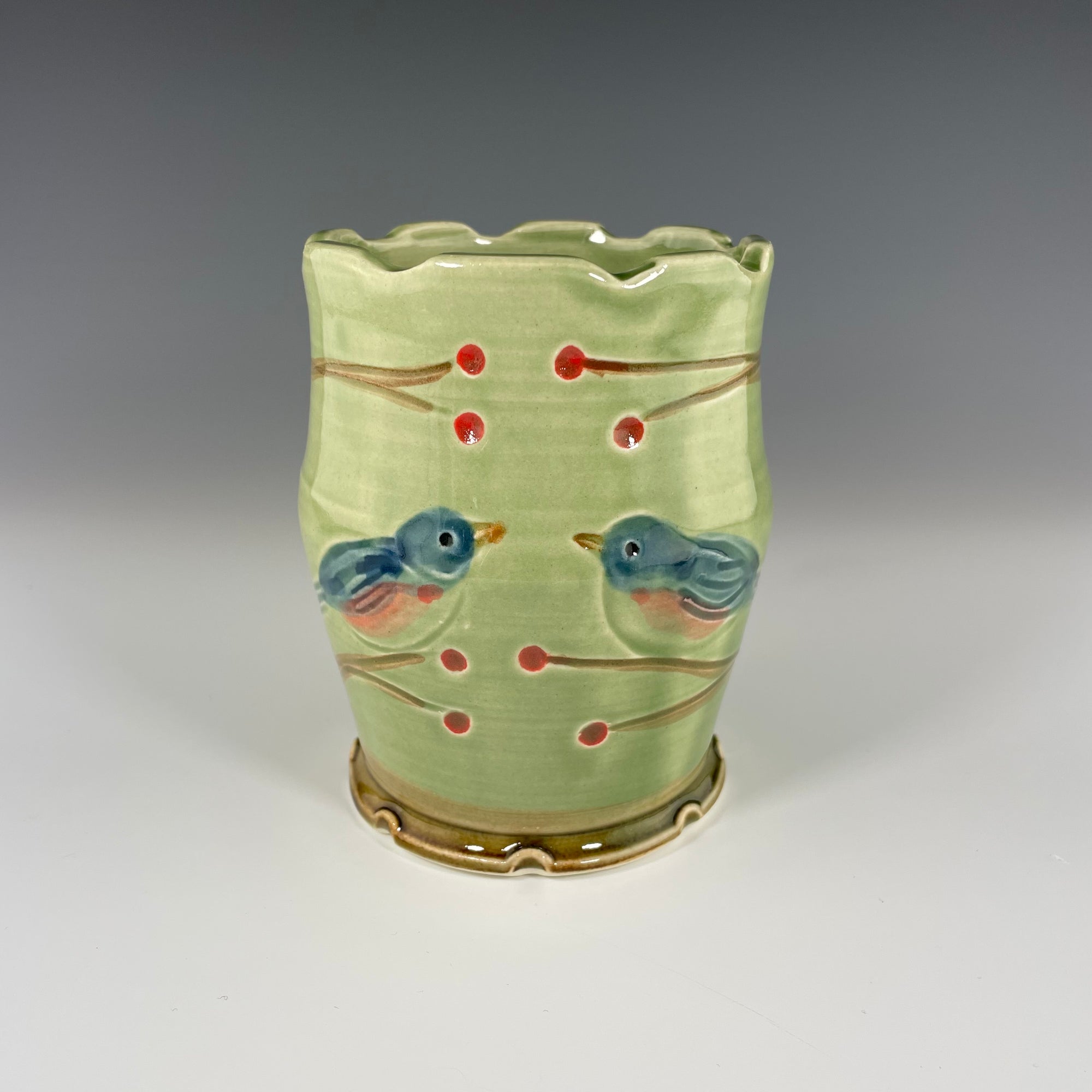 Vicki Gill - Ceramic Sponge Holder (Green) - Grovewood Gallery
