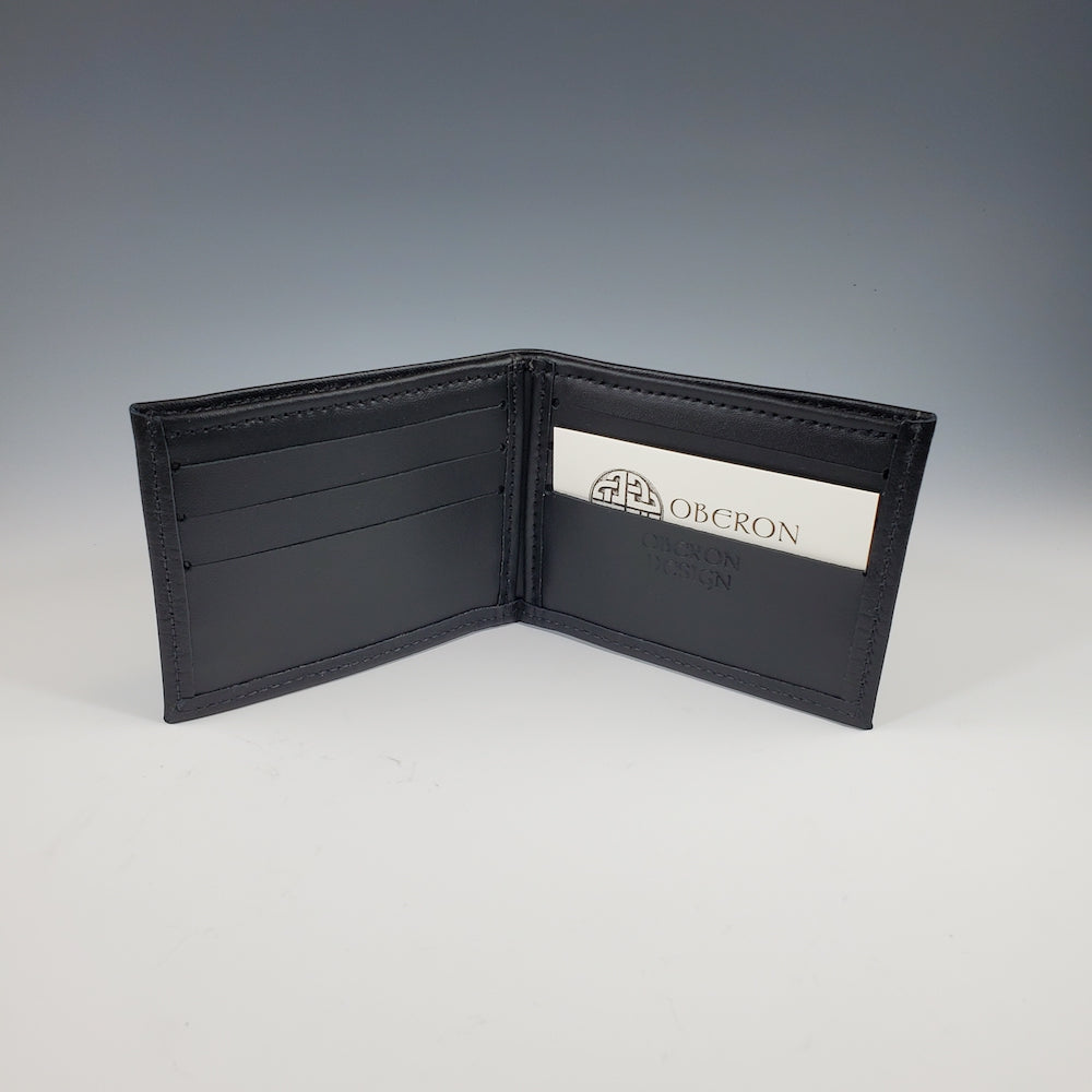Celctic Weave Wallet in Black Leather - Heart of the Home PA