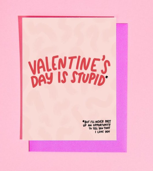 Valentine's Day is Stupid Card - Heart of the Home PA