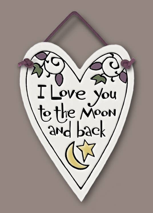 To the Moon and Back Heart Wall Plaque - Heart of the Home PA
