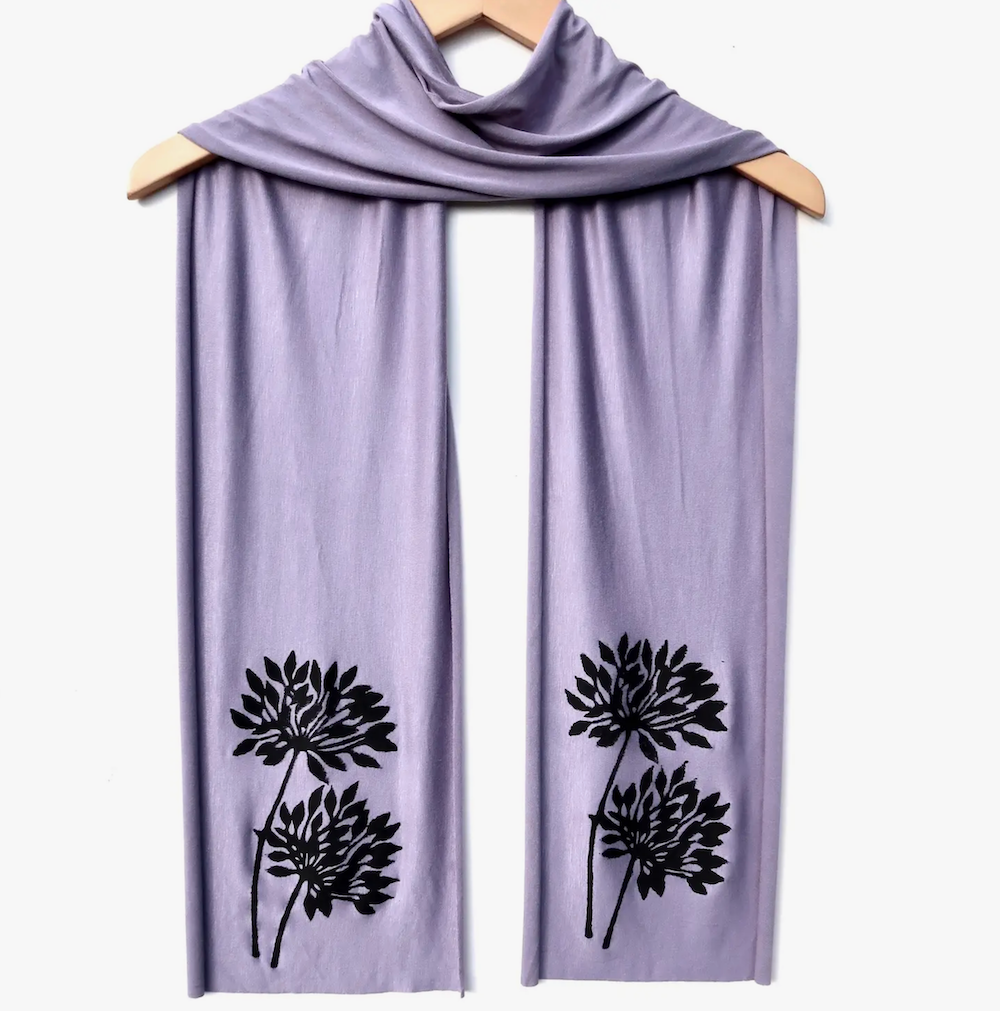 Allium Skinny Scarf in Lavender - Heart of the Home PA
