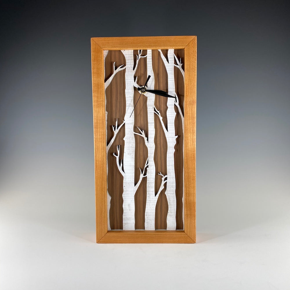 Tall Box Clock with Birches - Heart of the Home PA