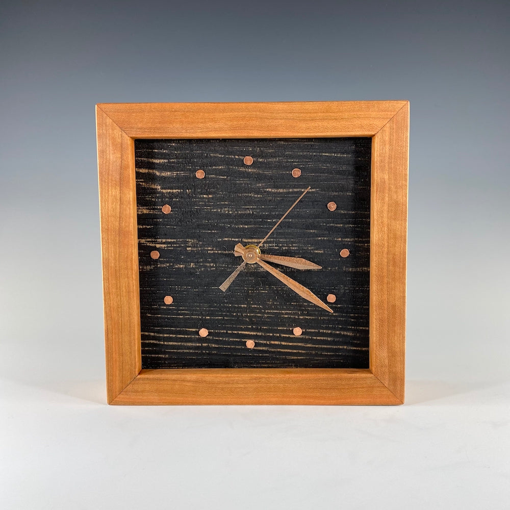 Cherry Box Clock in Black and Copper - Heart of the Home PA