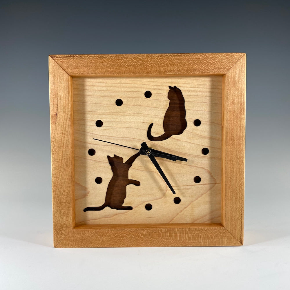 Box Clock - Cats at Play - Heart of the Home PA