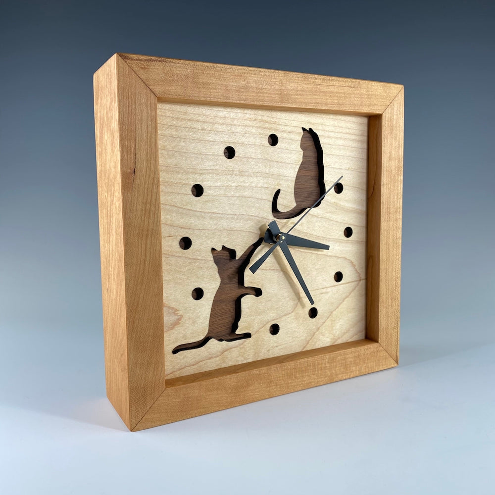 Box Clock - Cats at Play - Heart of the Home PA