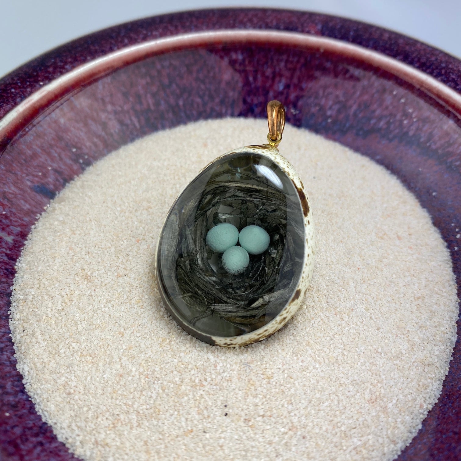 Robin's Nest (of 3 Eggs) Quail Egg - Heart of the Home PA