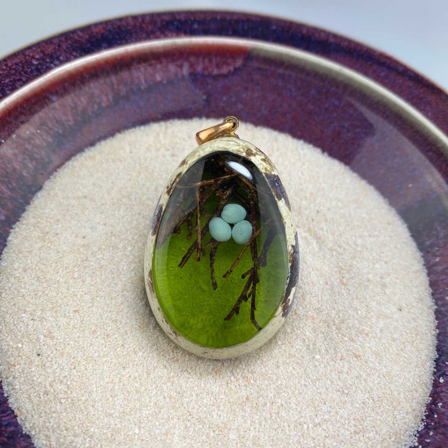 Chartreuse Nest Quail Egg - Heart of the Home PA