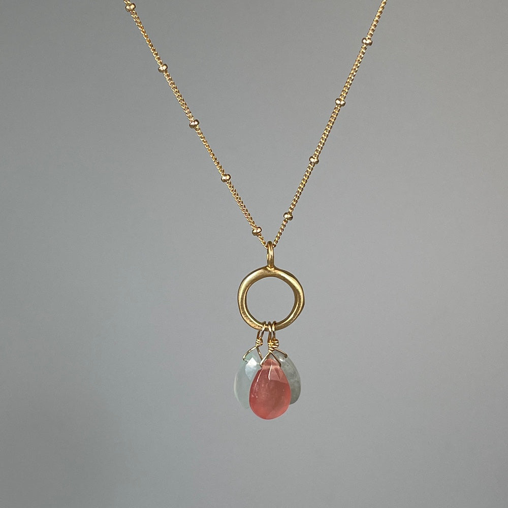 Loop Pendant with Gemstone Dangles - Heart of the Home PA