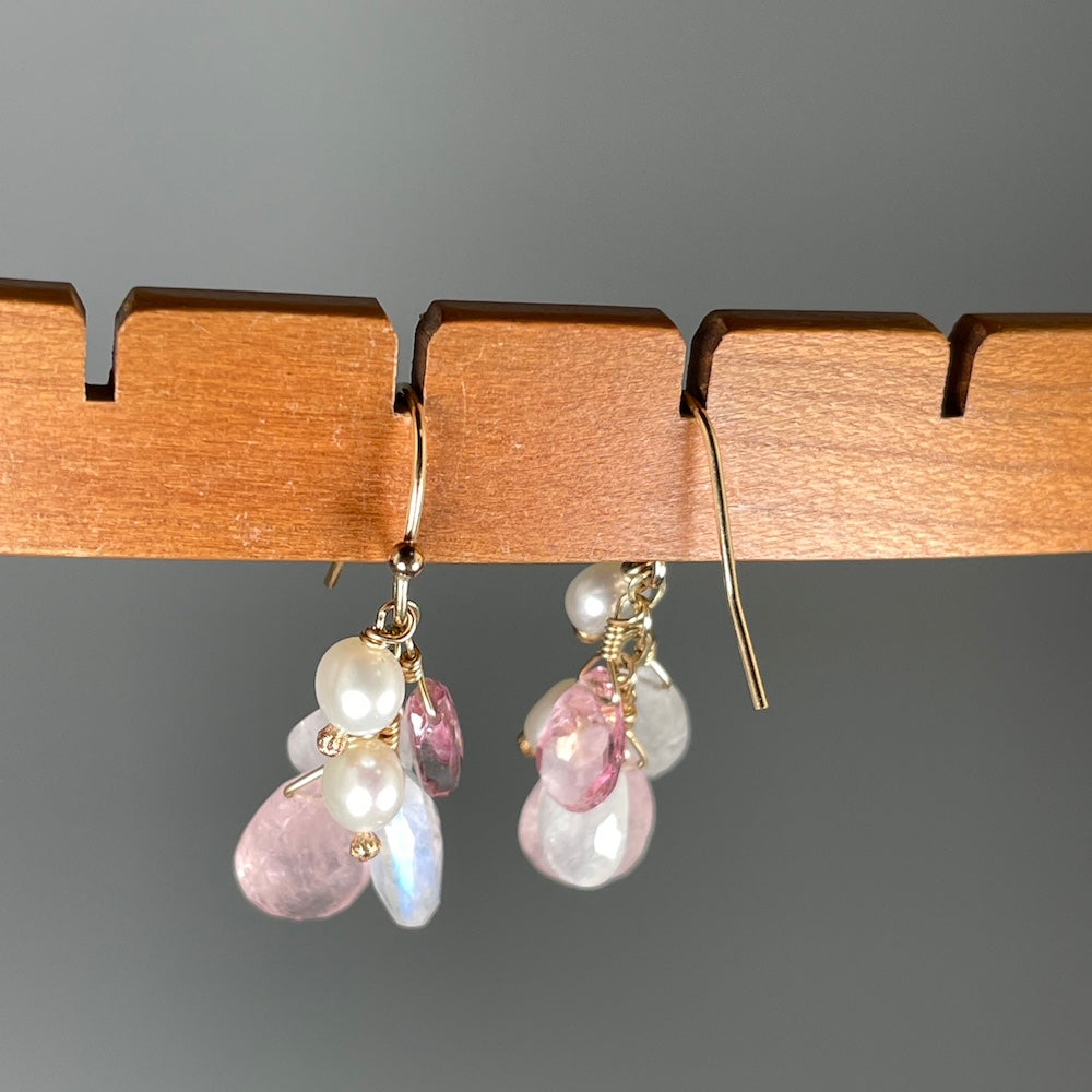 Blush Pink Gemstone Earrings - Heart of the Home PA