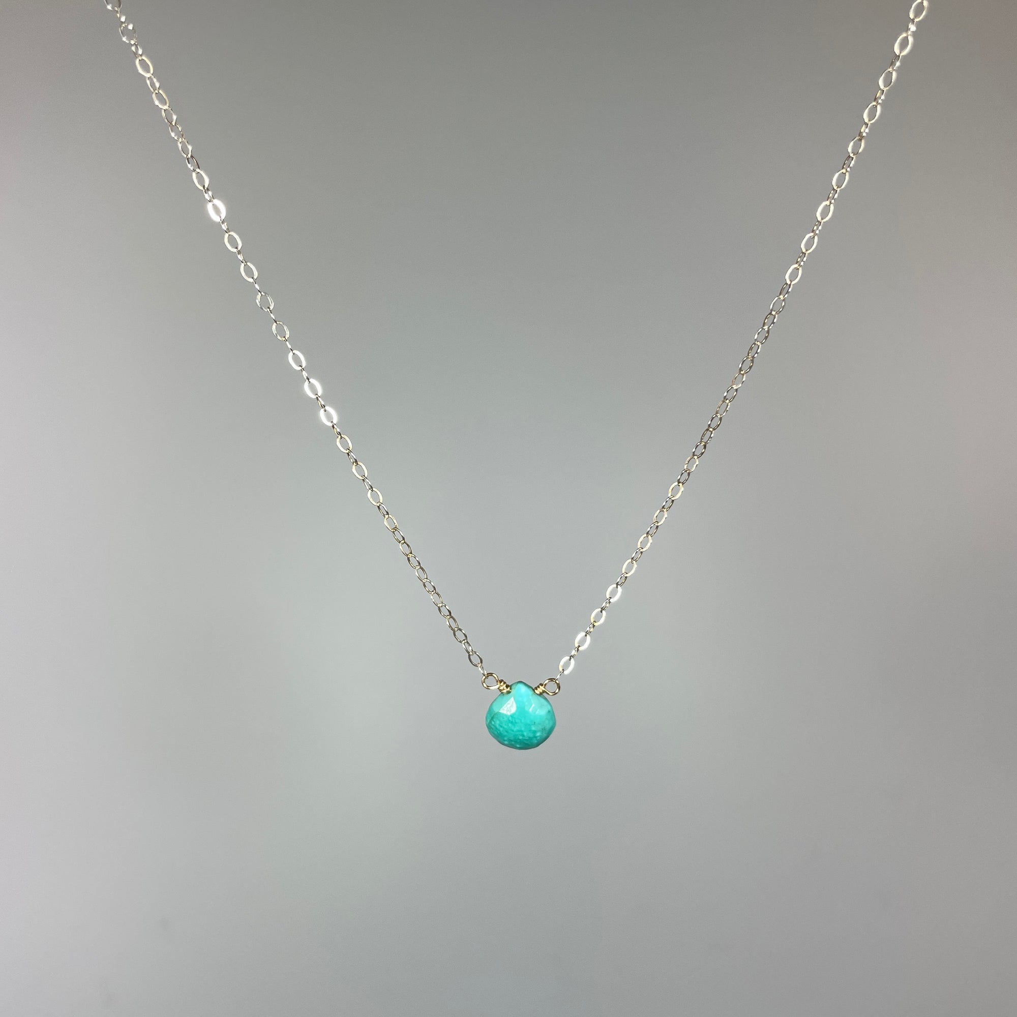 Blue Turquoise Briolette Pendant - Heart of the Home PA