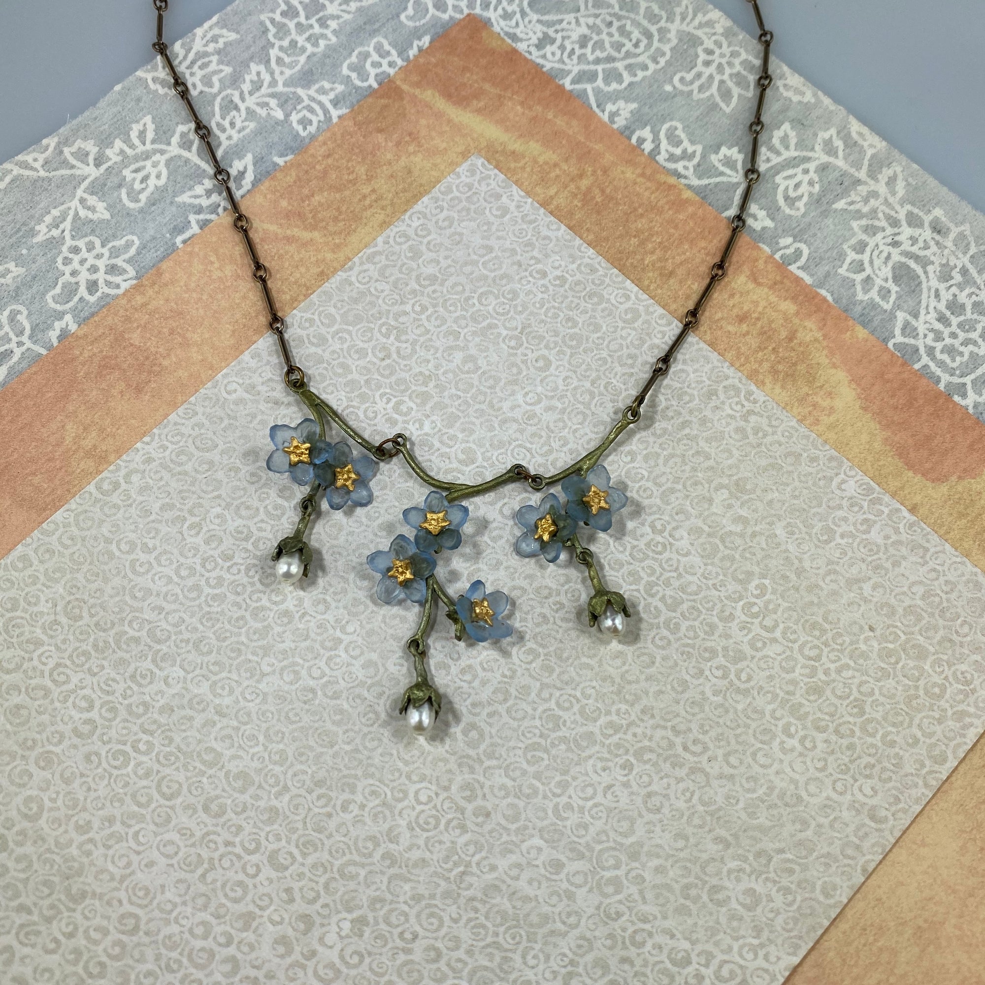Forget Me Not Triple Cascade Necklace - Heart of the Home PA