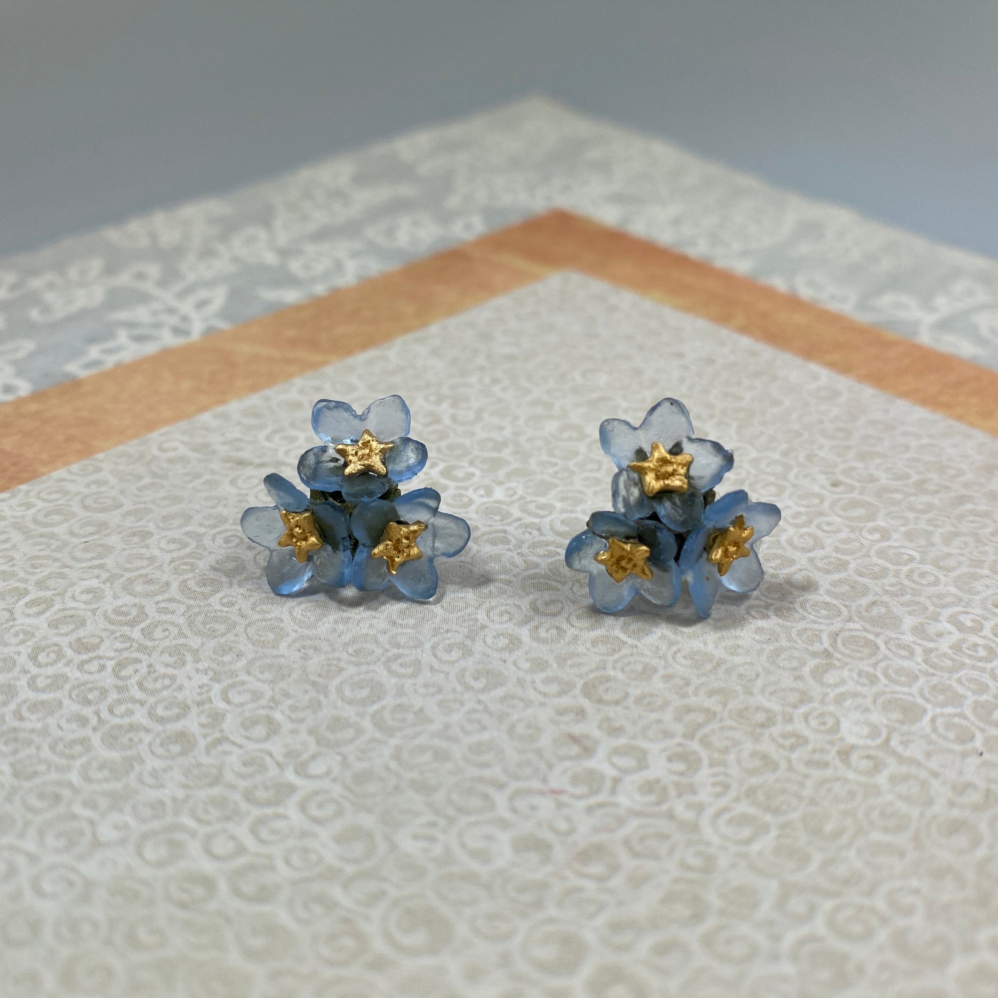 Forget Me Not Triple Flower Post Earrings - Heart of the Home PA