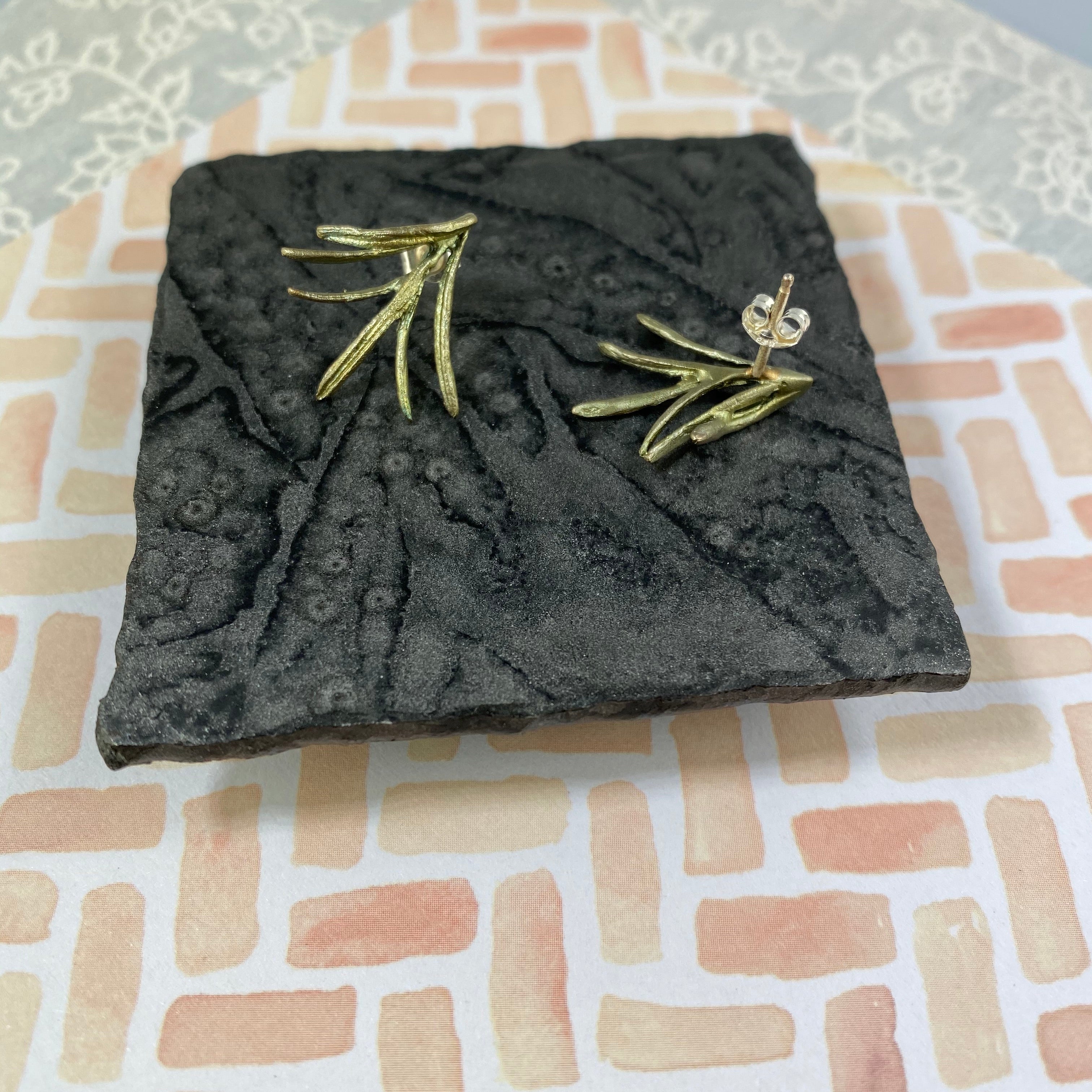 Rosemary Petite Herb Post Earrings - Heart of the Home PA