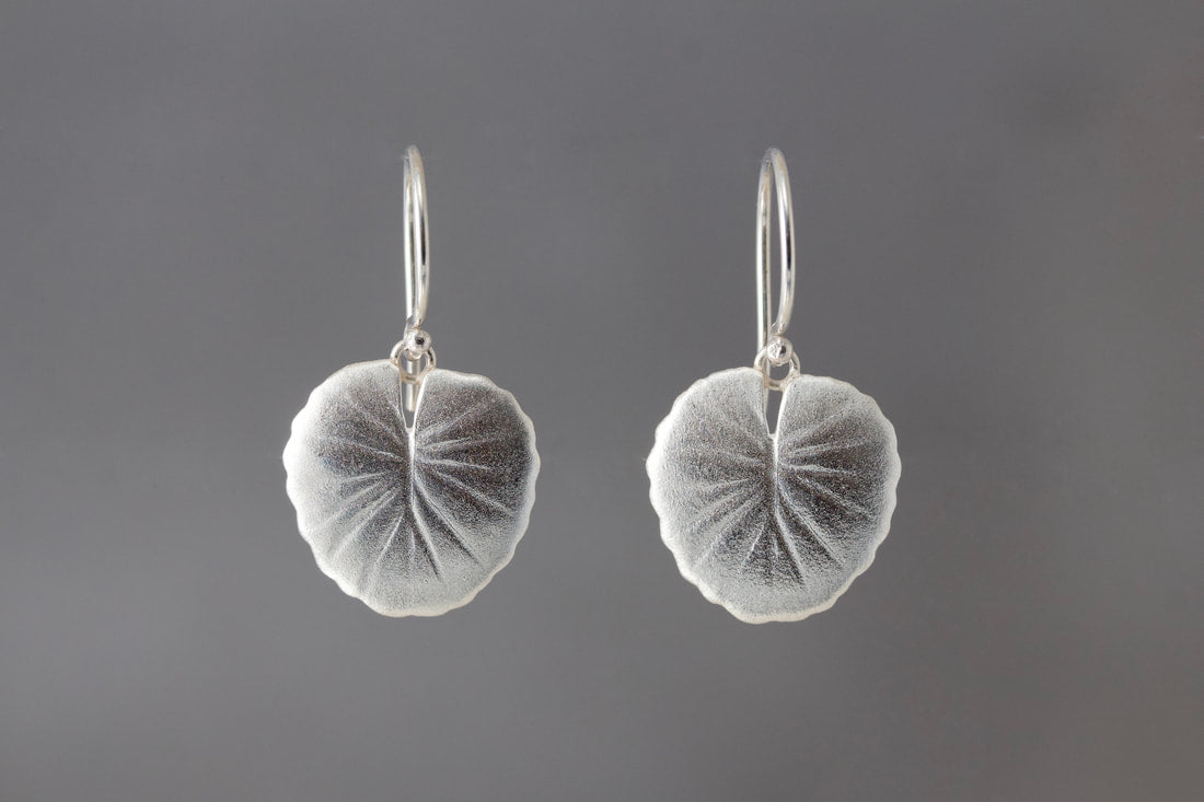 Waterlily Lily Pad Loop Earrings - Heart of the Home PA