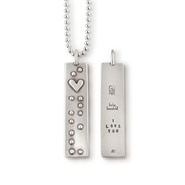 Braille "I Love You" Pendant - Heart of the Home PA