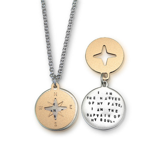 Master of My Fate Compass Pendant - Heart of the Home PA