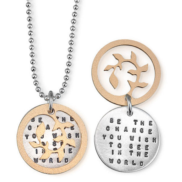 Be The Change Gandhi Pendant - Heart of the Home PA