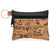 Key Chain Cork Pouch in Black Print Front - Heart of the Home PA