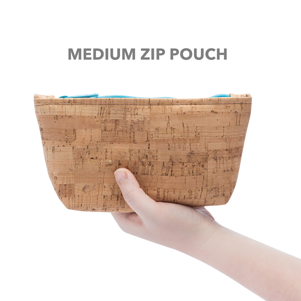 Medium Cork Pouch in Bark Print - Heart of the Home PA