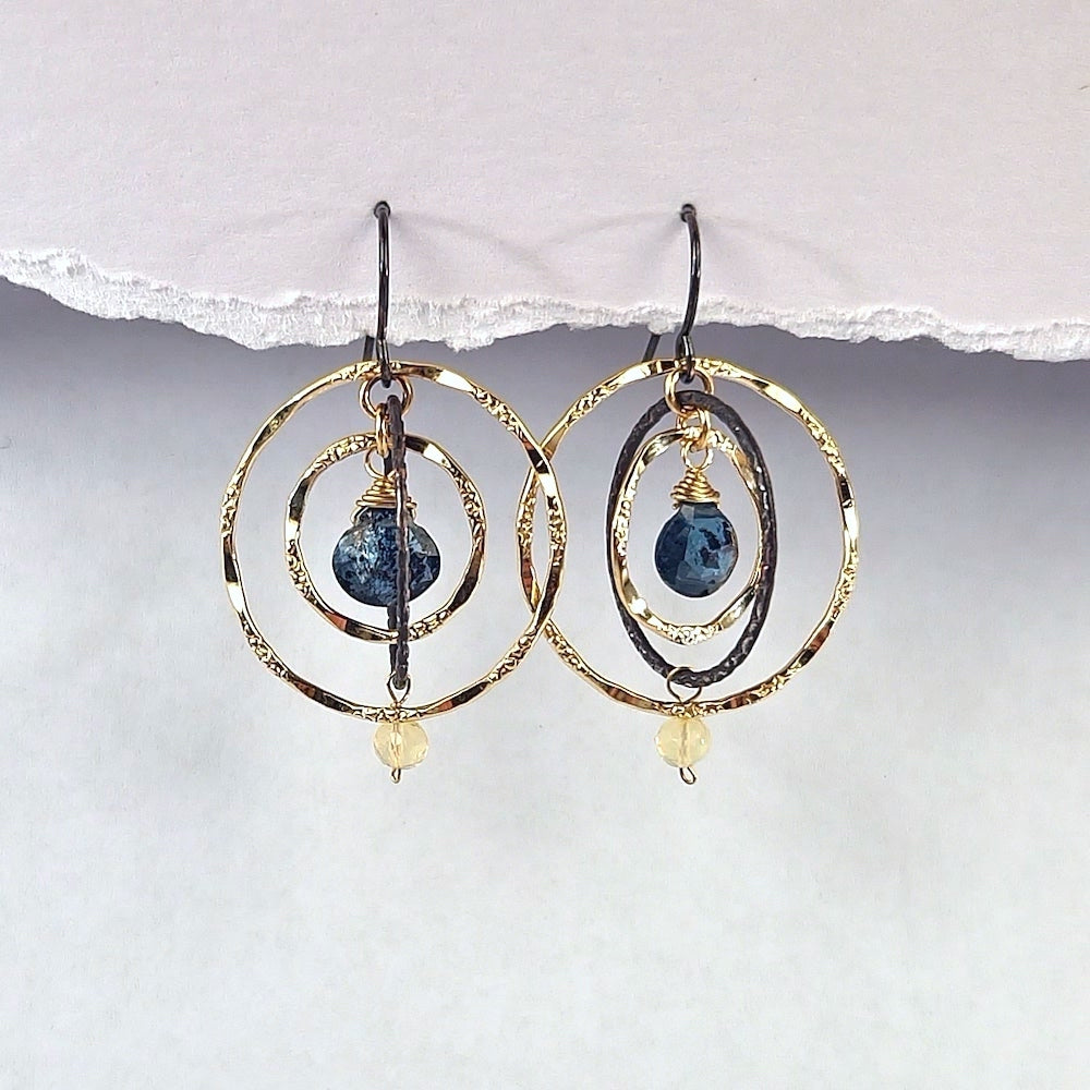 Kyanite & Opal Mobile Earrings - Heart of the Home PA