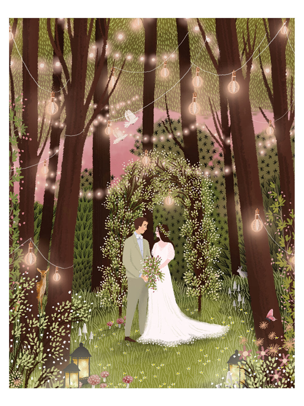 Enchanted Woodland Wedding Card - Heart of the Home PA