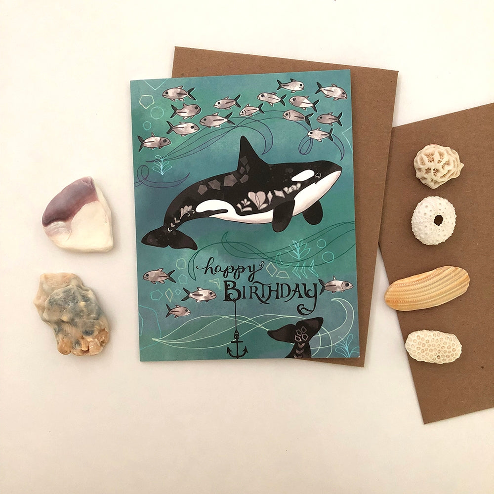 Orca Birthday Card - Heart of the Home PA