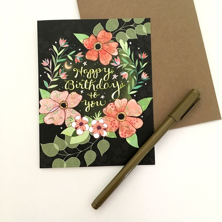 Starry Flower Birthday Card - Heart of the Home PA