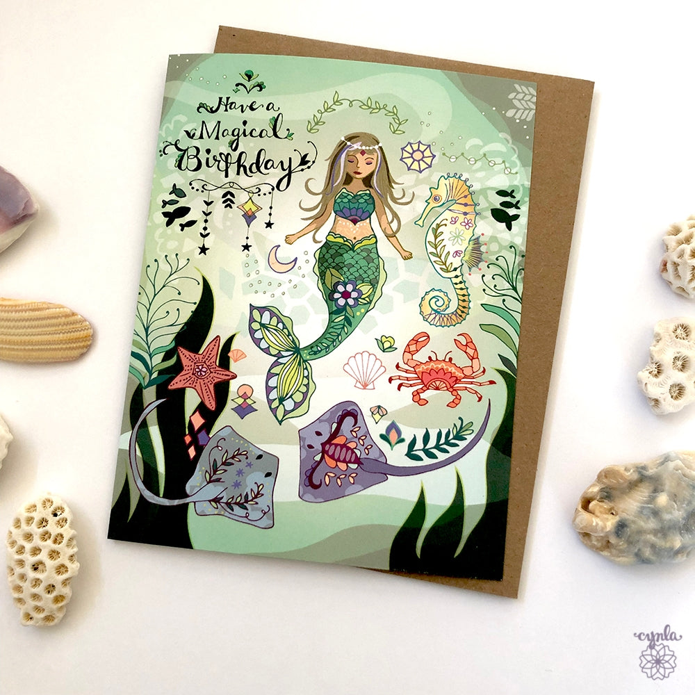 Mermaid Birthday Card - Heart of the Home PA